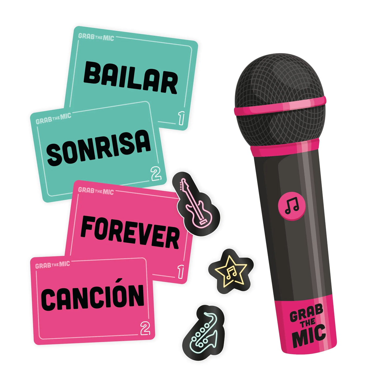 Juego de Mesa Grab the Mic - Ludilo (Party Game Musical y Karaoke)