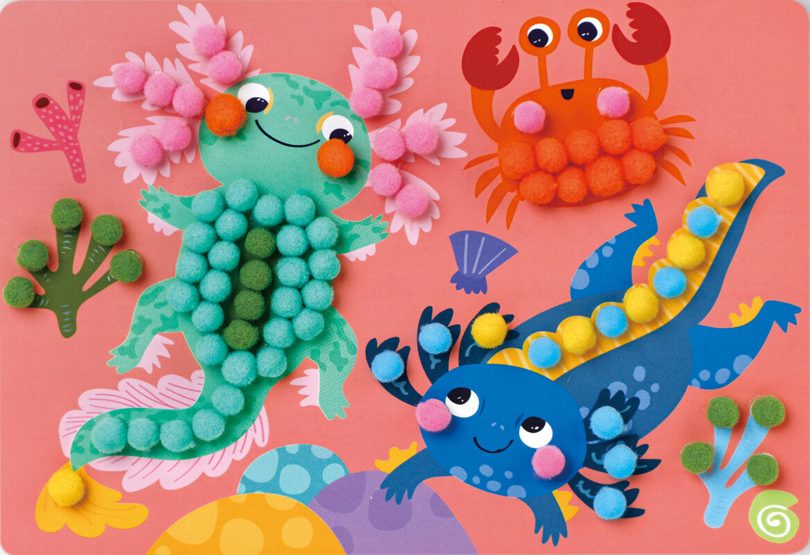 Arte con Pompones Ajolote