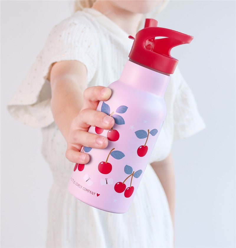 BOTELLA ACERO 350 ML CEREZAS