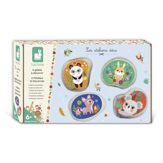 4 PIEDRAS PARA DECORAR - ANIMALITOS
