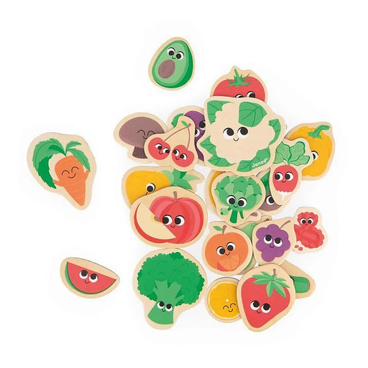 IMANES DE FRUTAS Y VERDURAS 24 PIEZAS
