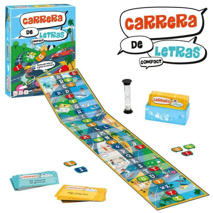 Juego de Mesa Carrera de Letras - Ludilo (Vocabulario y Agilidad Mental por Equipos)