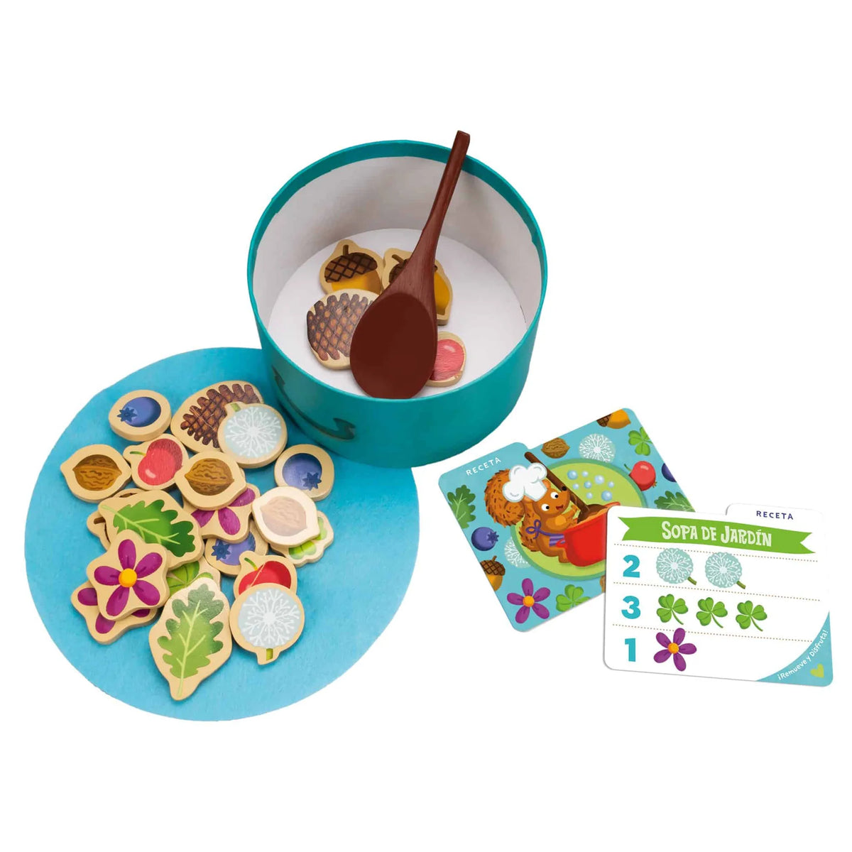 Juego de Mesa Sopa de Bellotas - Ludilo (Mi Primer Juego Educativo desde 2 Años)