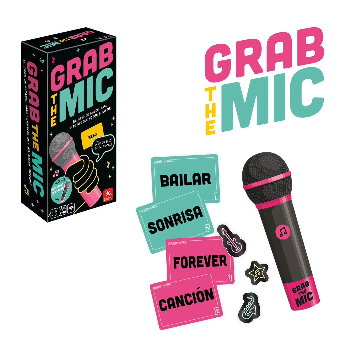 Juego de Mesa Grab the Mic - Ludilo (Party Game Musical y Karaoke)
