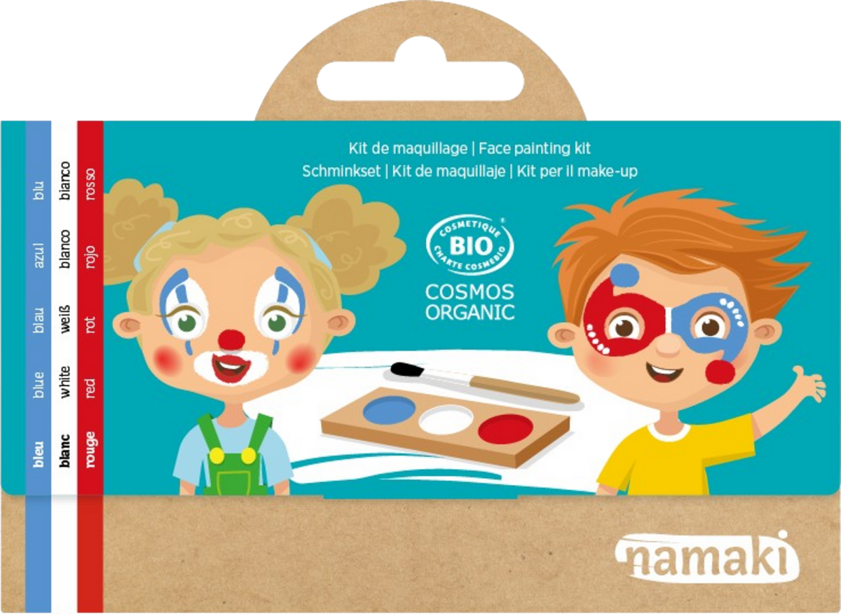 KIT MAQUILLAJE	3 COLORES PAYASO Y AREQUIN