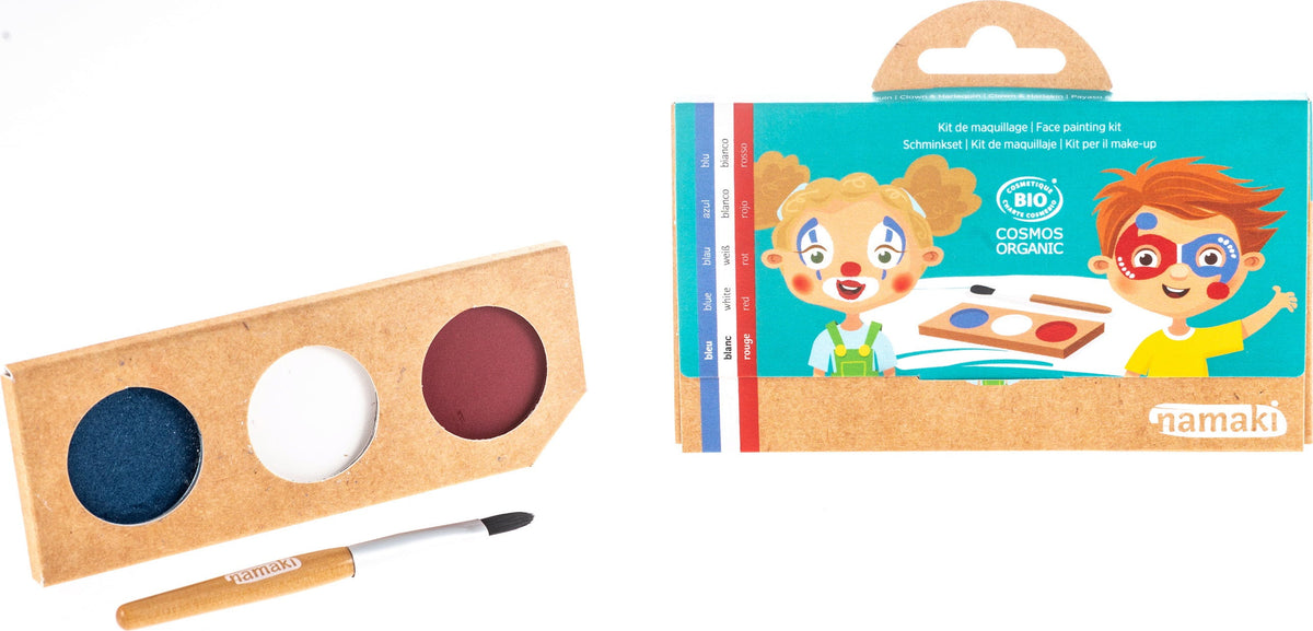 KIT MAQUILLAJE	3 COLORES PAYASO Y AREQUIN