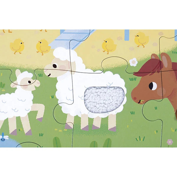 Puzle Táctil Gigante "Animales de la Granja" de Janod