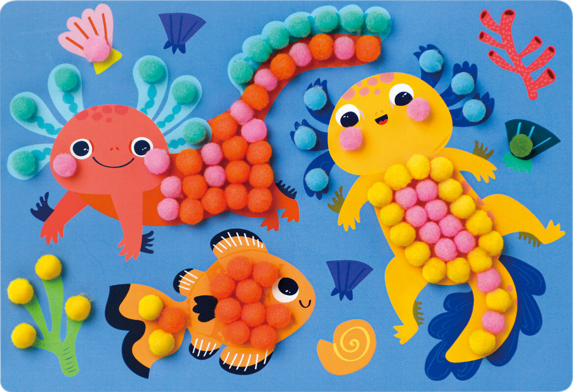 Arte con Pompones Ajolote