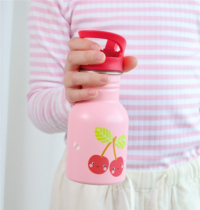 Botella Acero Mini Cerezas Happy