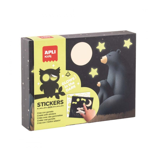 Juego de Gomets Glow in the Dark Oso APLI Kids