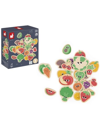 IMANES DE FRUTAS Y VERDURAS 24 PIEZAS