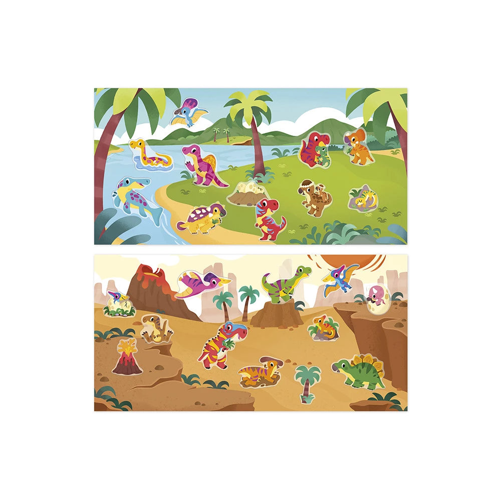 2 ANOS - PEGATINAS GRUESAS REPOSICIONABLES - DINOSAURIOS