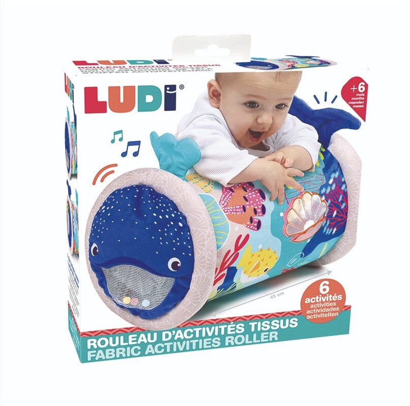 Rodillo Sensorial de Actividades Ballena LUDI – Estimula el gateo y la motricidad