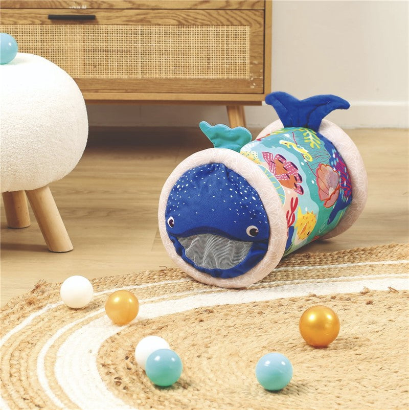 Rodillo Sensorial de Actividades Ballena LUDI – Estimula el gateo y la motricidad