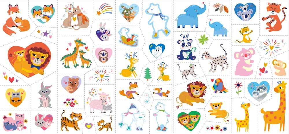 Pegatinas Faciales y Tatuajes Animales