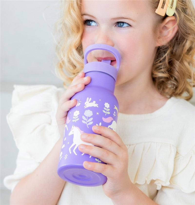 BOTELLA ACERO 350 ML UNICORNIOS